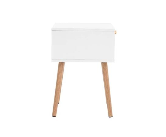 Catalina 1 Drawer Rattan Bedside- White