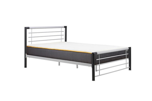 Faro Double Bed - Black & Silver