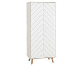 DIXIE 2 DOOR WARDROBE - DUSTY GREY/WHITE