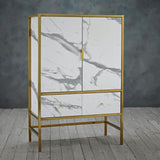 Maleia Drinks Cabinet White