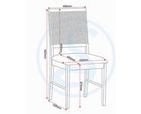 ELLIS DINING CHAIR (X2 PER BOX) - OAK EFFECT/GREY FABRIC