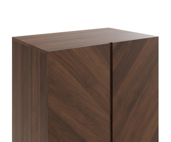 Ciaro 2 Door 1 Drawer Wardrobe- Royal Walnut