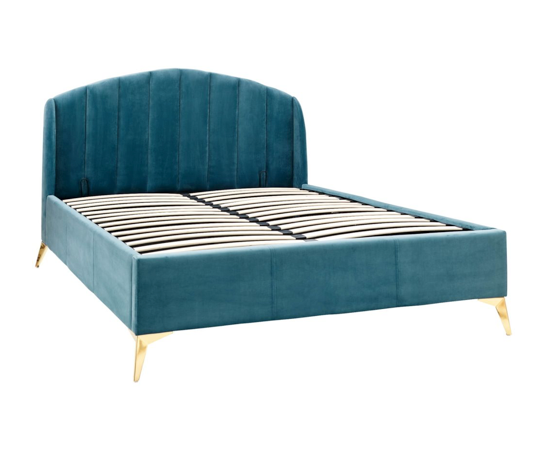 Pettine End Lift Double Ottoman Bed - Teal