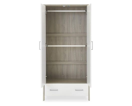 Nina Double Wardrobe - White Wash