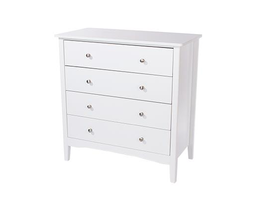 Como 4 Drawer Chest-White