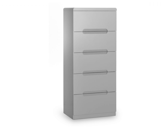 Empire 5 Drawer Narrow Chest - Grey