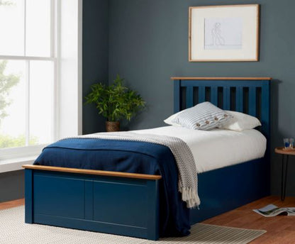 Phoenix Single Ottoman Bed - Navy