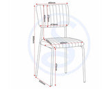 SHELDON DINING CHAIR (X4 PER BOX) - GREY VELVET FABRIC