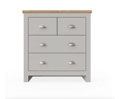 Lincoln 4 Drawer Chest- Light Grey