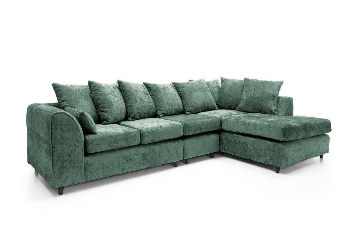 Heidi Right Hand Facing Corner Sofa Plus - Rifle Green