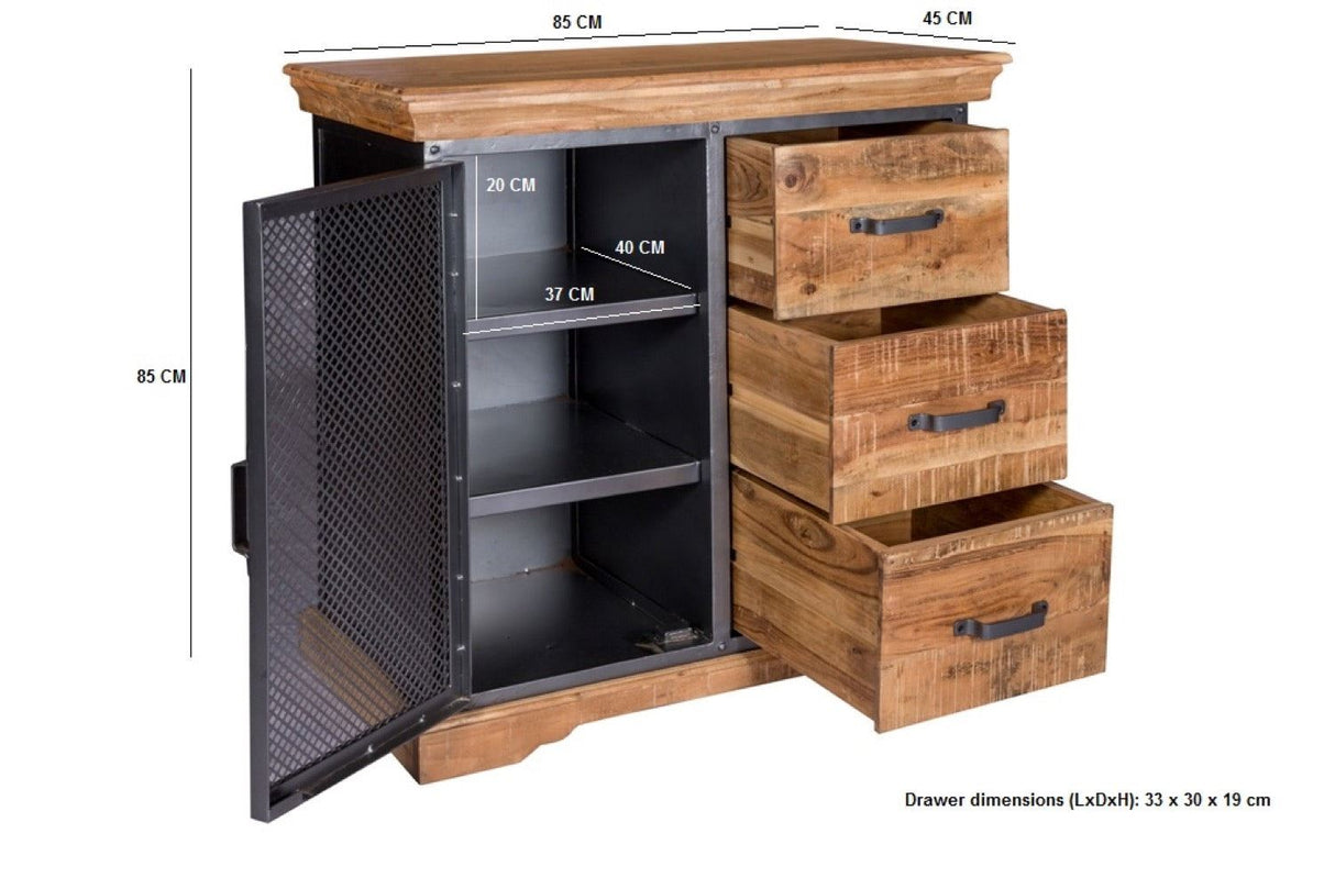 Dalax 3 Drawer Sideboard