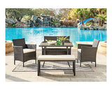 Rosa Black 5PC Dining Set w/ Bench & Cover