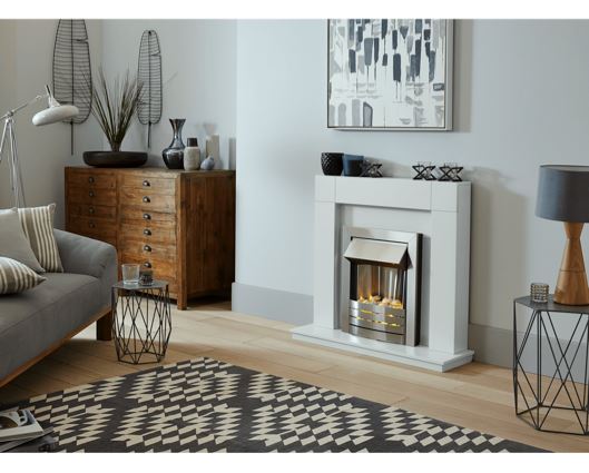 Milton Suite in Pure White & Black/Pure White, 39 Inch