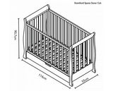 Seren Space Saver Cot & Cot Top Changer - White