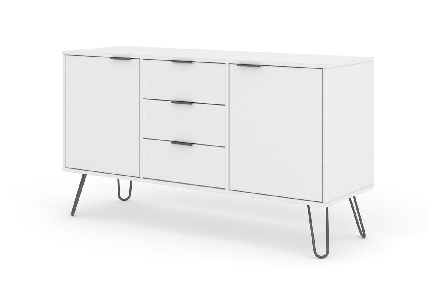 Austin White Medium Sideboard with 2 Doors, 3 Drawers