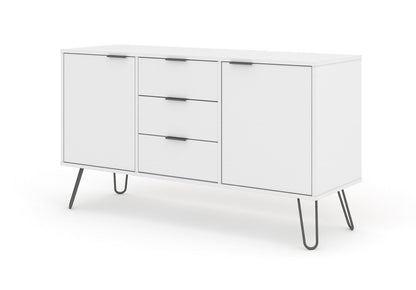 Austin White Medium Sideboard with 2 Doors, 3 Drawers