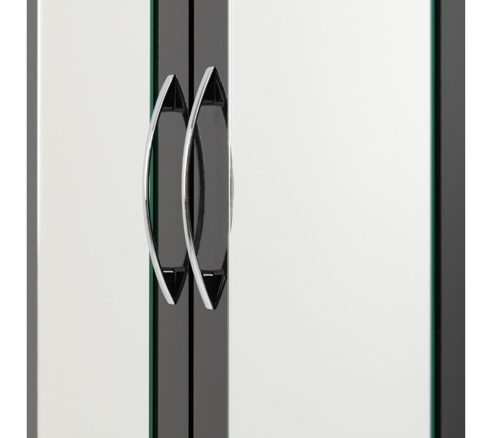 NEVADA 4 DOOR 2 DRAWER WARDROBE - BLACK GLOSS