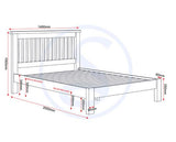WINDSOR 4'6" LOW END BED - NATURAL OAK