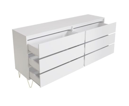 Maeve 6 Drawer Chest- White