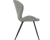 TREVISO & QUEBEC DINING SET (X4 CHAIRS) - LIGHT OAK EFFECT/GREY FAUX LEATHER