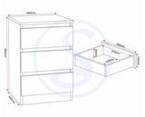 MALVERN 2 DOOR WARDROBE BEDROOM SET - BLACK