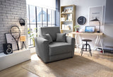 Owen Single Sofa Bed - Dark Grey
