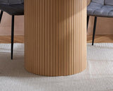 Axel Round Fluted Dining Table - Oak
