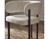 Bolivia Set of 2 Dining Chairs Cream & Black