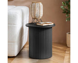 Axel Fluted Side Table - Black