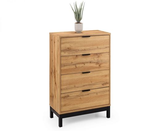Bali 4 Drawer Chest Oak