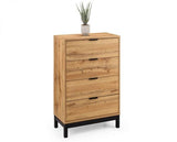 Bali 4 Drawer Chest Oak