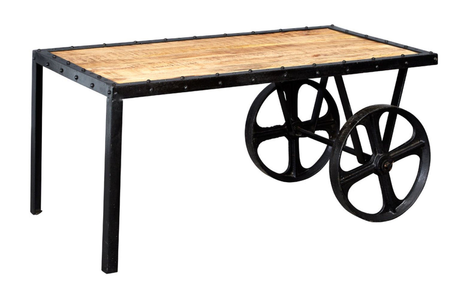 Cole Industrial Cart Coffee Table