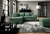 Heidi Left Hand Facing Corner Sofa - Rifle Green