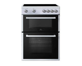 New World NWTC60CW 60cm Twin Cavity Electric Cooker with Ceramic Hob