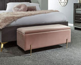 Melta Ottoman Storage Bench-Pink