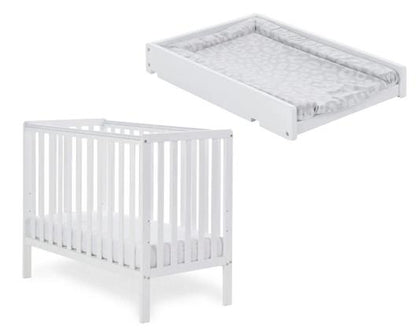Space Saver Cot & Cot Top Changer-White