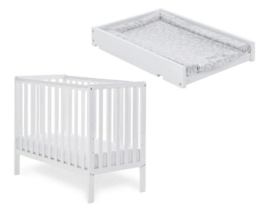 Space Saver Cot & Cot Top Changer-White