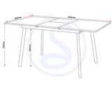 AVERY EXTENDING DINING SET (X4 CHAIRS) - CONCRETE/GREY VELVET