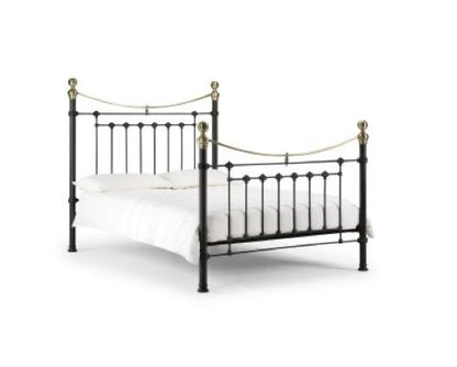 Victoria Satin King Size Bed - Black