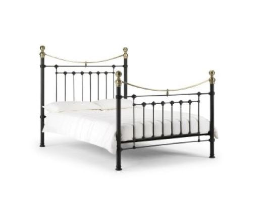 Victoria Satin King Size Bed - Black