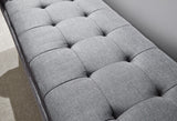 Mula Uplholstered Bench-Dark Grey