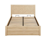 Herringford Ottoman King Bed - Oak