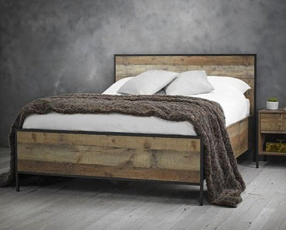 Hoxton Double Bed - Oak Effect