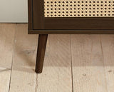 Croxley 5 Drawer Rattan Chest - Walnut