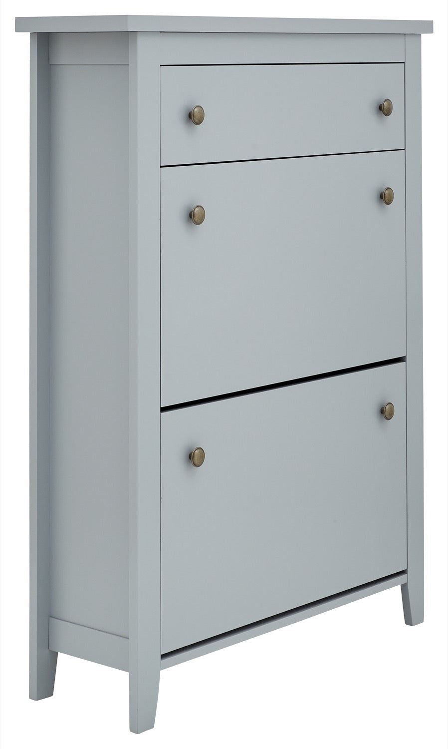 Deluxe 2 Tier Shoe Cabinet-Grey