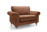 Iris Love Seat - Burnt Orange