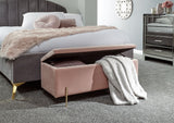 Melta Ottoman Storage Bench-Pink