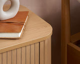 Axel 2 Drawer Fluted Bedside - Oak
