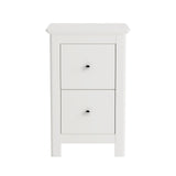 Nairn White 2 drawer petite bedside cabinet