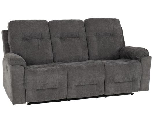 Guildford 3 Seater Recliner Sofa - Grey Fabric